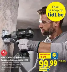 Lidl Parkside performance accuslagschroevendraaier, 20 v aanbieding