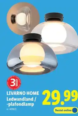 Lidl Livarno home ledwandland/ -plafondlamp aanbieding