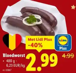 Lidl Bloedworst aanbieding