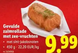 Lidl Gevulde zalmrollade met zee-vruchten aanbieding