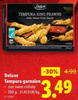 Lidl Deluxe Tempura garnalen aanbieding