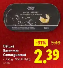 Lidl Deluxe Boter met Camarguezout aanbieding
