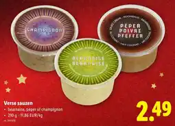 Lidl Verse sauzen aanbieding