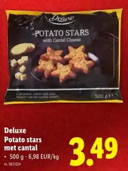 Lidl Deluxe Potato stars met cantal aanbieding