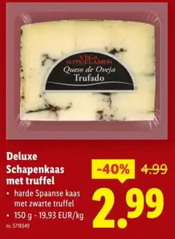 Lidl Deluxe Schapenkaas met truffel aanbieding