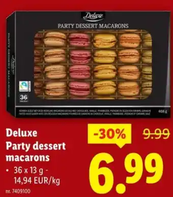 Lidl Deluxe Party dessert macarons aanbieding
