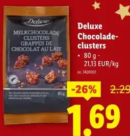 Lidl Deluxe Chocoladeclusters aanbieding