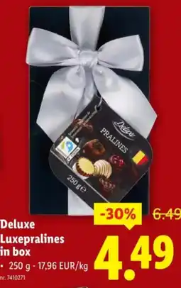 Lidl Deluxe Luxepralines in box aanbieding
