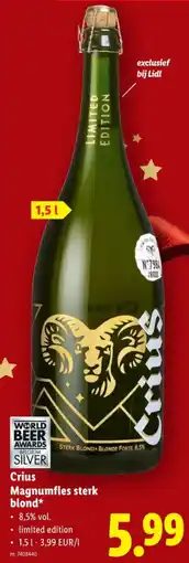 Lidl Crius Magnumfles sterk blond aanbieding
