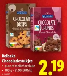 Lidl Belbake Chocoladestukjes aanbieding