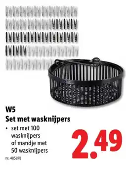 Lidl W5 Set met wasknijpers aanbieding