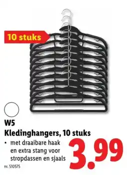 Lidl W5 Kledinghangers, 10 stuks aanbieding