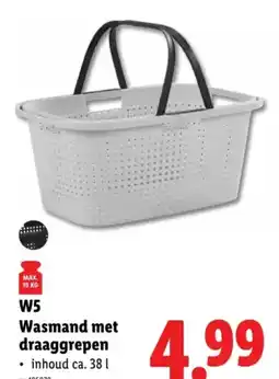 Lidl W5 Wasmand met draaggrepen aanbieding