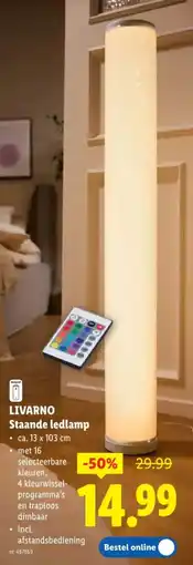 Lidl Livarno staande ledlamp aanbieding