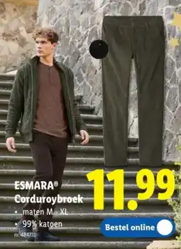 Lidl Esmara corduroybroek aanbieding