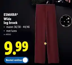 Lidl Esmara wide leg broek aanbieding