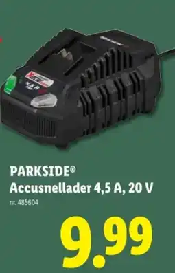 Lidl Parkside accusnellader 4,5 a, 20 v aanbieding