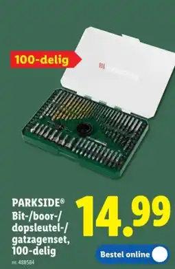 Lidl PARKSIDE Bit-/boor-/ dopsleutel-/ gatzagenset, 100-delig aanbieding