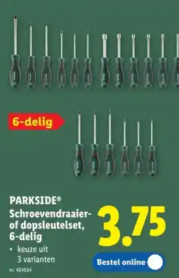 Lidl Parkside schroevendraaier- of dopsleutelset, 6-delig aanbieding