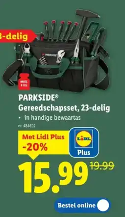 Lidl Parkside gereedschapsset, 23-delig aanbieding