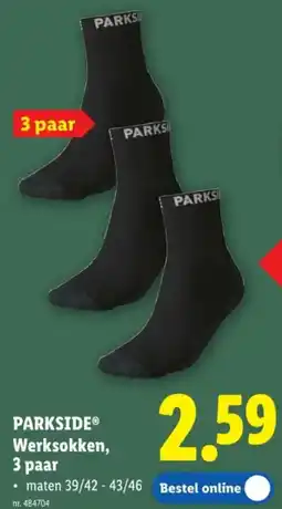 Lidl Parkside werksokken, 3 paar aanbieding