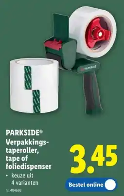 Lidl Parkside verpakkings taperoller, tape of foliedispenser aanbieding