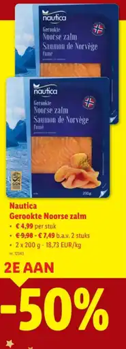 Lidl Nautica Gerookte Noorse zalm aanbieding