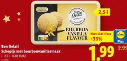Lidl Bon Gelati Schepijs met bourbonvanillesmaak aanbieding