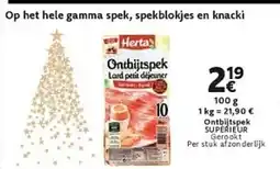 Cora Herta ontbijtspek supérieur gerookt aanbieding