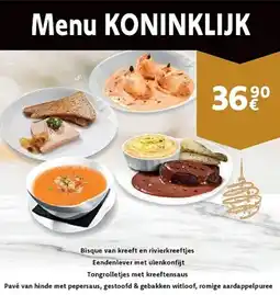 Cora Menu koninklijk aanbieding