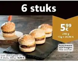 Cora Assortiment mini burgers Alle soorten aanbieding