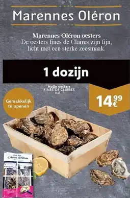Cora Fines de claires holle oesters aanbieding
