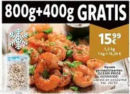 Cora Rauwe garnaalstaarten ocean pride vannamei aanbieding