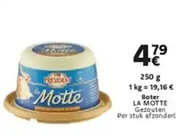 Cora President boter la motte gezouten aanbieding