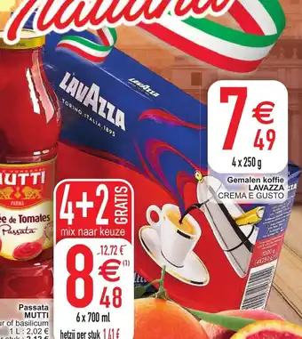 Gemalen koffie lavazza crema e gusto 4 x 250 g