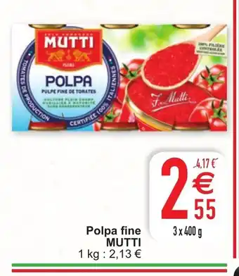 Cora Polpa fine mutti 3 x 400 g aanbieding