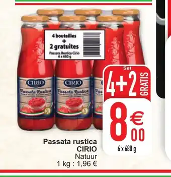 Cora Passata rustica cirio natuur 6 x 680 g aanbieding