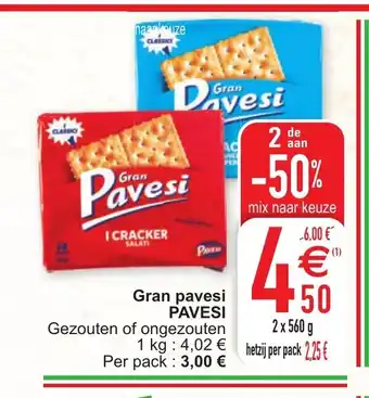 Cora Gran pavesi gezouten of ongezouten 2 x 560 g aanbieding