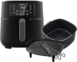 Coolblue Philips Airfryer XXL Connected HD9285/93 + Grille Double niveau + Moule de Cuisson aanbieding