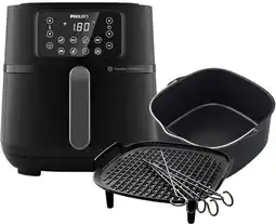 Coolblue Philips Airfryer XXL Connected HD9285/93 + Grille Double niveau + Moule de Cuisson aanbieding