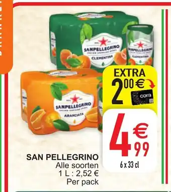 Cora San pellegrino alle soorten 6 x 33 cl aanbieding