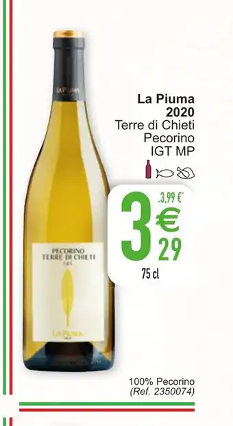 Cora La Piuma 2020 Terre di Chieti Pecorino IGT MP 75 cl aanbieding