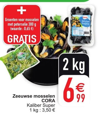Cora Zeeuwse mosselen cora 2 kg aanbieding