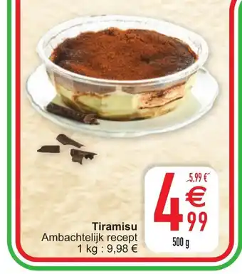 Cora Tiramisu Ambachtelijk recept 500 g aanbieding