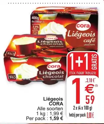 Cora Liegeois cora alle soorten 2 x (4 x 100 g) aanbieding
