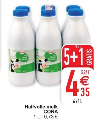 Cora Halfvolle melk cora 6 x 1L aanbieding