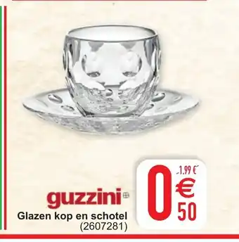 Cora Guzzini Glazen kop en schotel aanbieding