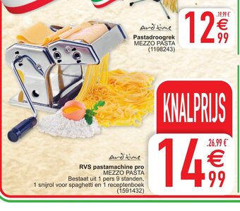 Cora RVS pastamachine pro mezzo pasta aanbieding