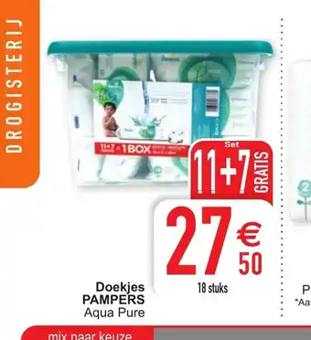 Cora Doekjas pampers aqua pure 18 stuks aanbieding