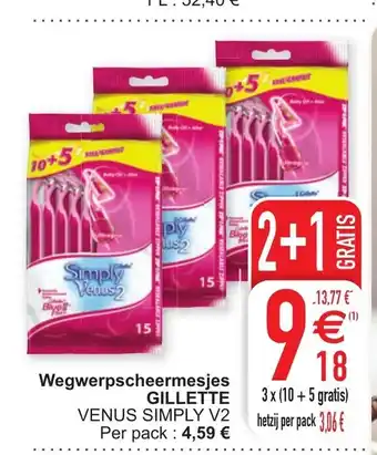 Cora Wegwerpscheermesjes 3 x (10 + 5 gratis) aanbieding